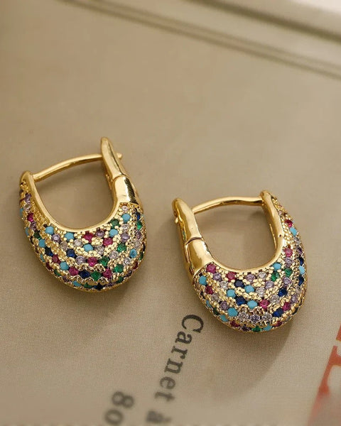 עגילים צבעוניים מודרניים - תכשיטי לורה