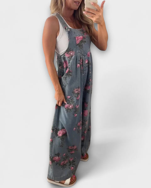 מכנסיים קצרים גבוהים עם הדפס פרחוני