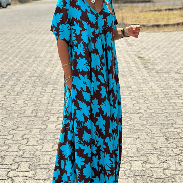 Gomez - שמלת מקסי עם הדפס פרחוני קז'ואלי