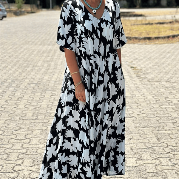 Gomez - שמלת מקסי עם הדפס פרחוני קז'ואלי