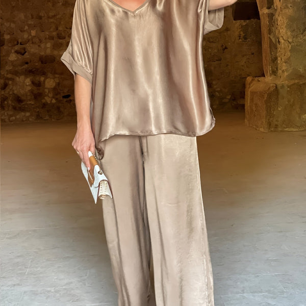 Ashlee - סט אלגנטי עם שרוולים קצרים