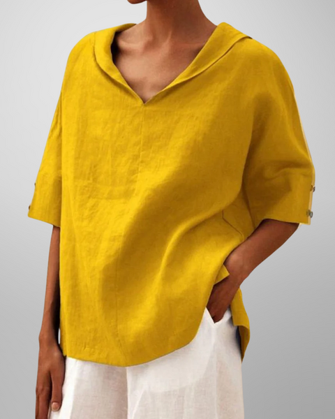 וִיוִיָנָה | טוֹפּ בְּצורת V עם צווארון