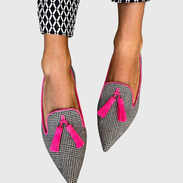 מוריה - סנדלי עקב פתוחים בעיצוב פאצ’וורק