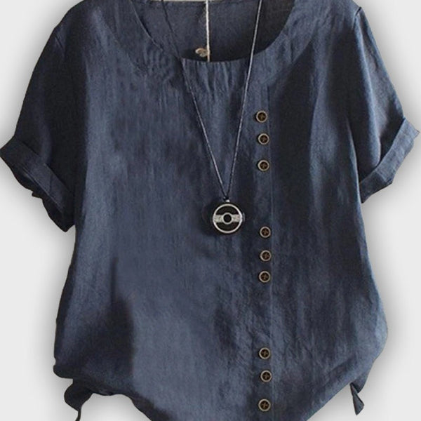 חולצה אלגנטית לנשים עם שרוולים קצרים