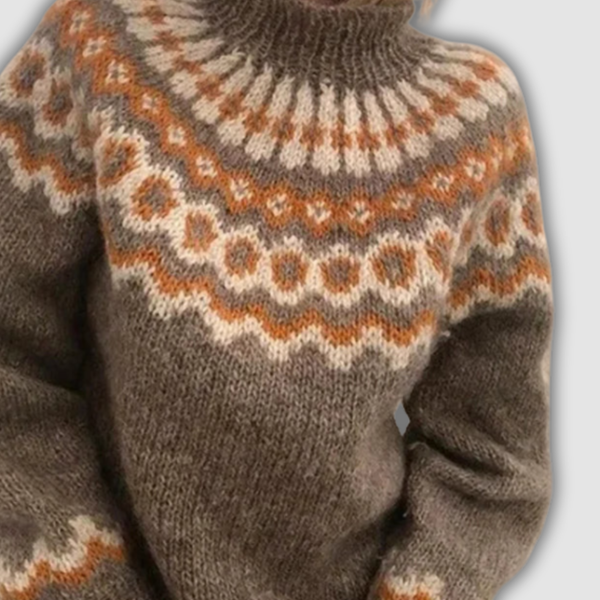 ויולטה™ - סוודר צווארון גבוה נעים