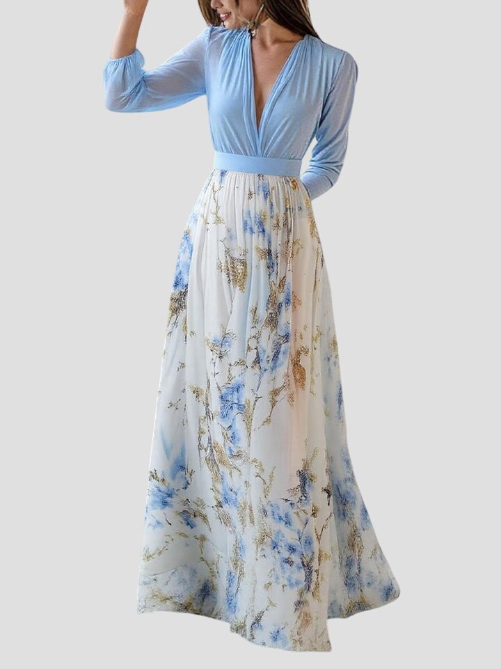 שמלות טס™ ארוכה עם הדפס פרחים