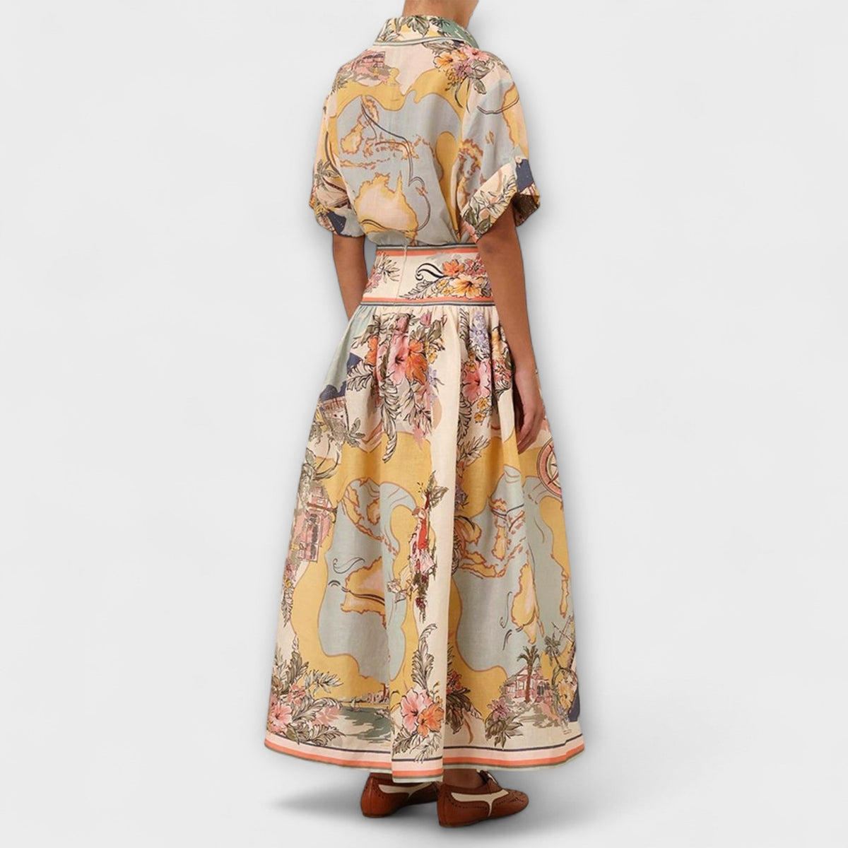 חצאית מיני א-ליין וינטג' אלגנטית