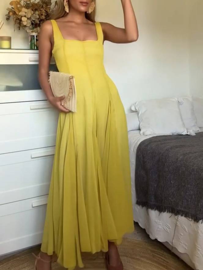 Solmaz - שמלת מקסי קז'ואל עם רצועות