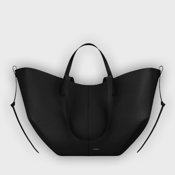 תיק נשיאה מעוצב עם קפלים בצדדים