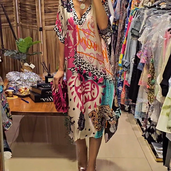 Marianna - שמלת צווארון Vקז'ואל