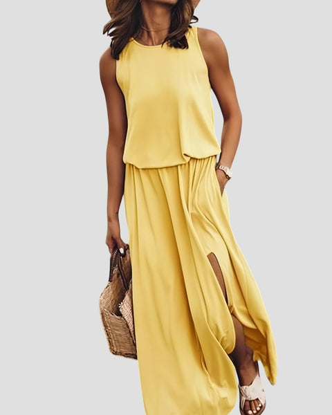 מינרווה | שמלת מקסי ללא שרוולים שיקית