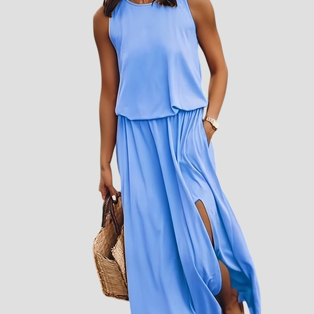 מינרווה | שמלת מקסי ללא שרוולים שיקית