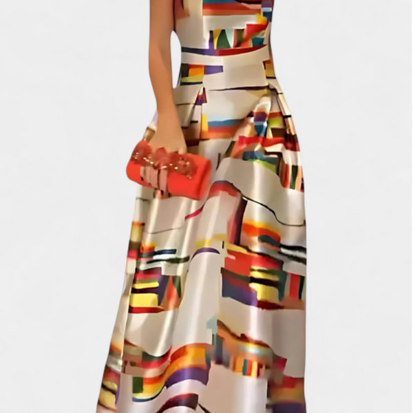 סמלת זארה עם גב חשוף ודגם אמנותי