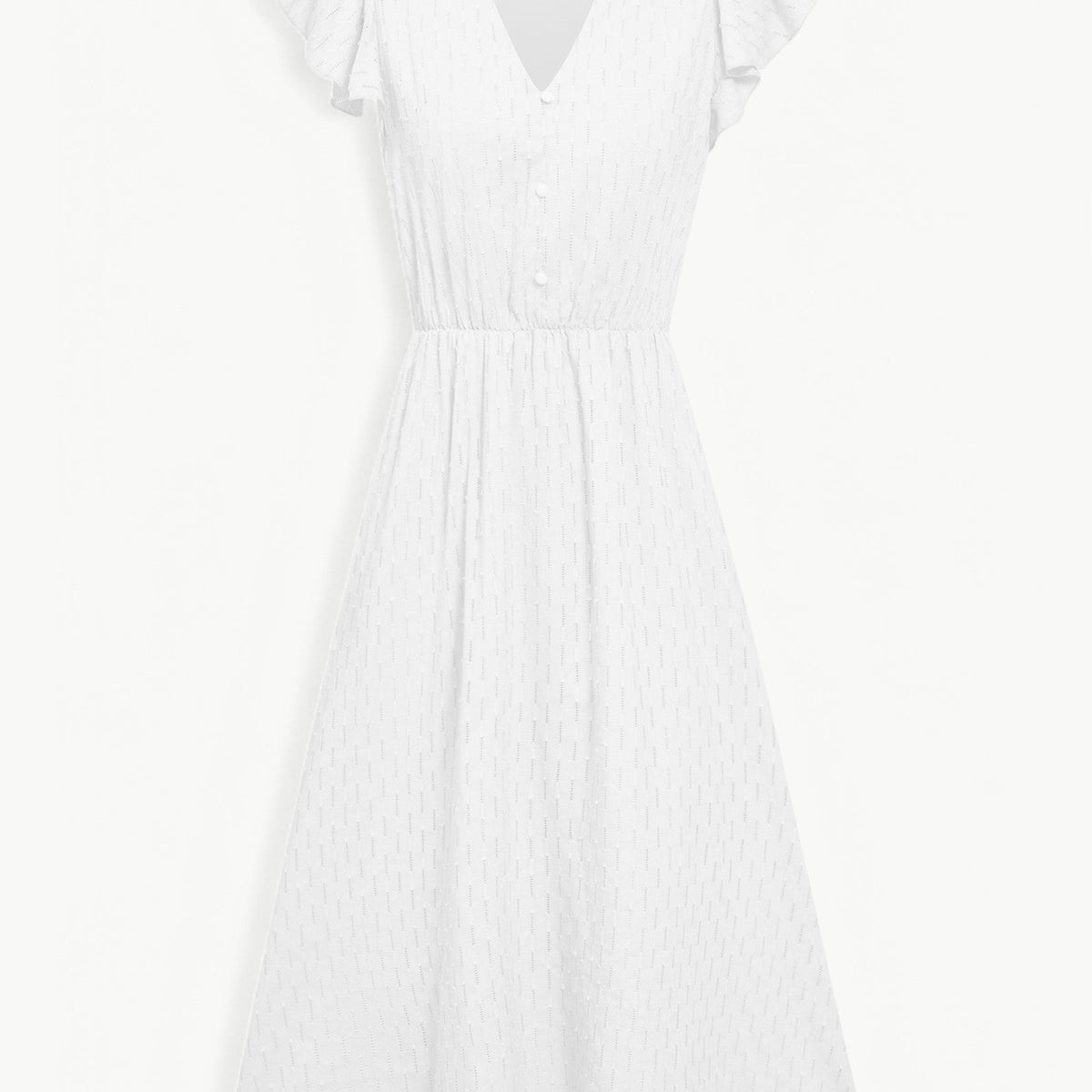 Julieta - שמלת מידי עם שרוולים עם קפלים