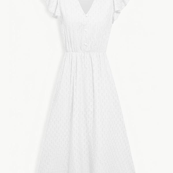 Julieta - שמלת מידי עם שרוולים עם קפלים