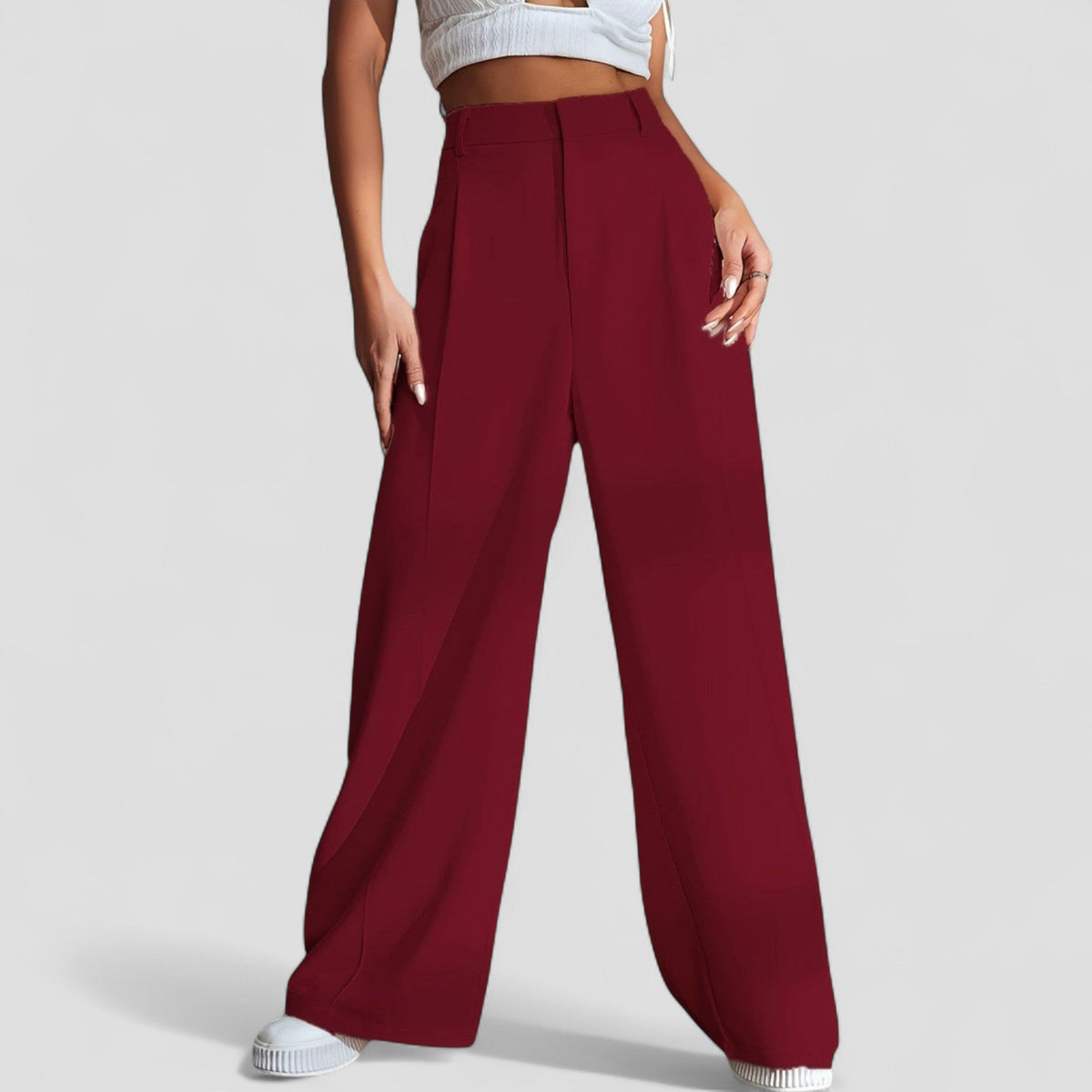 יארה™ | מכנסי רחבה עם מותן גבוהה