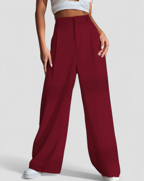 יארה™ | מכנסי רחבה עם מותן גבוהה