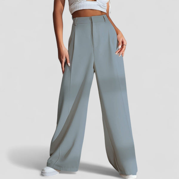 יארה™ | מכנסי רחבה עם מותן גבוהה