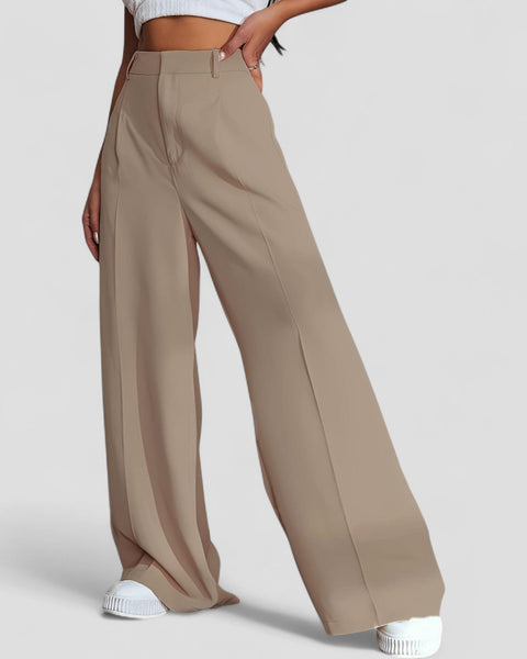 יארה™ | מכנסי רחבה עם מותן גבוהה