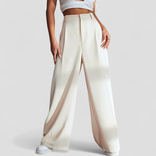 יארה™ | מכנסי רחבה עם מותן גבוהה