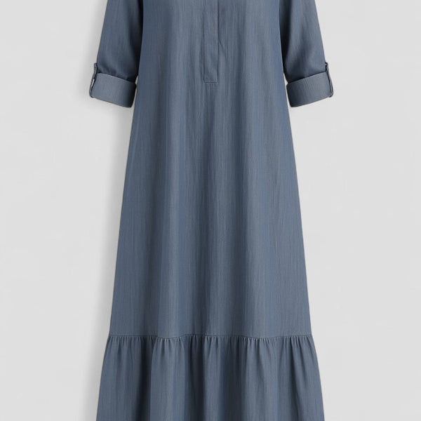 באלנה | שמלת כיסוי בטן עם כפתור חצי