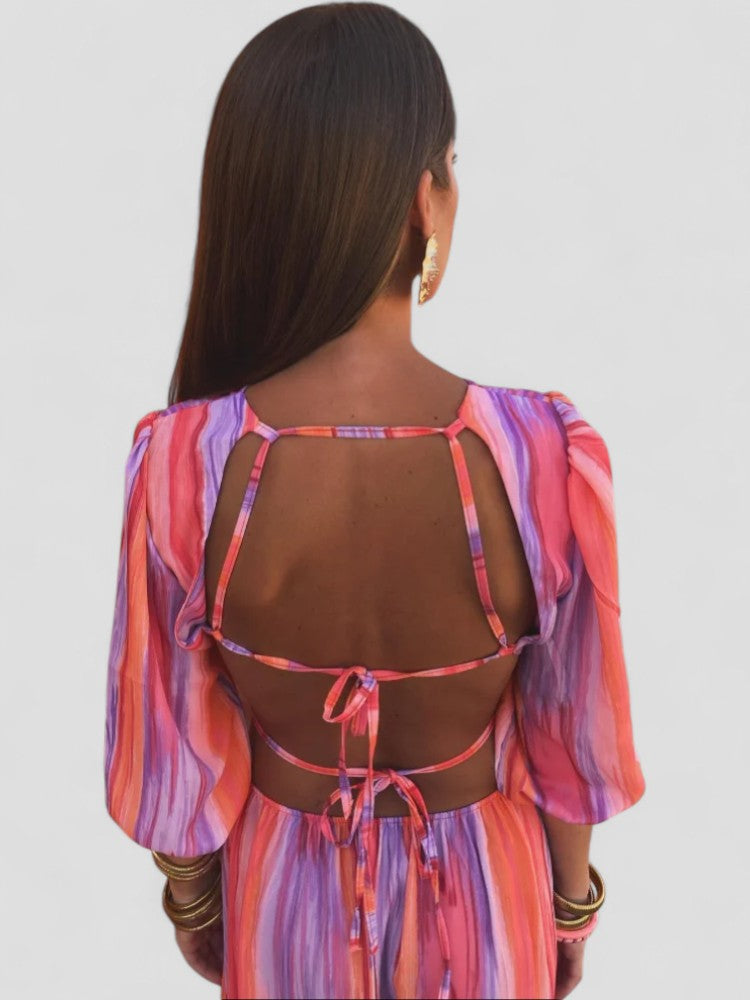 פלאומה | שמלה אלגנטית עם חיתוכים