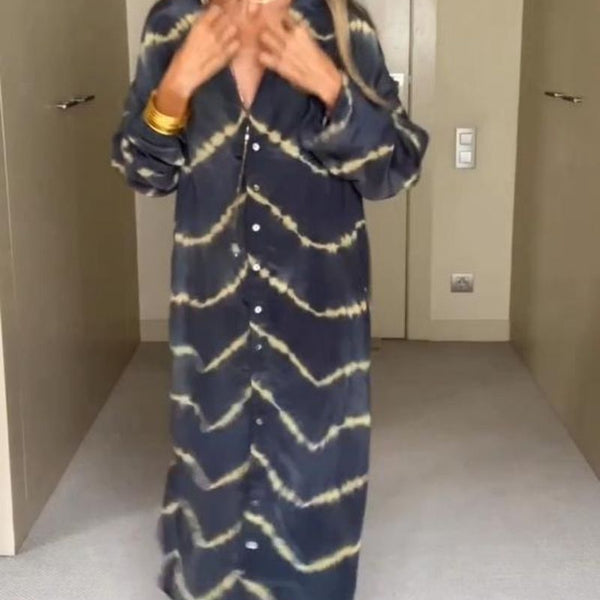 Suchitra - שמלת פסים ארוכה בסגנון בוהו