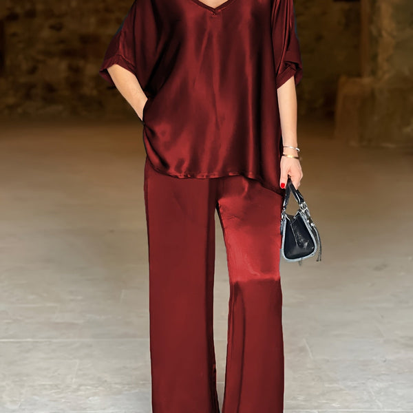 Ashlee - סט אלגנטי עם שרוולים קצרים