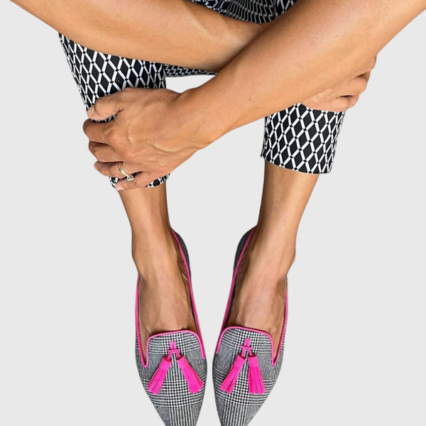 מוריה - סנדלי עקב פתוחים בעיצוב פאצ’וורק