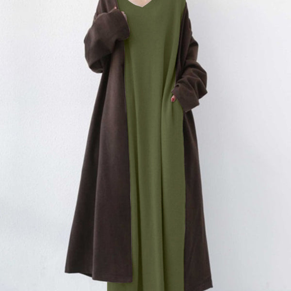 Eudora - שמלת וי-נק אלגנטית ליום יום