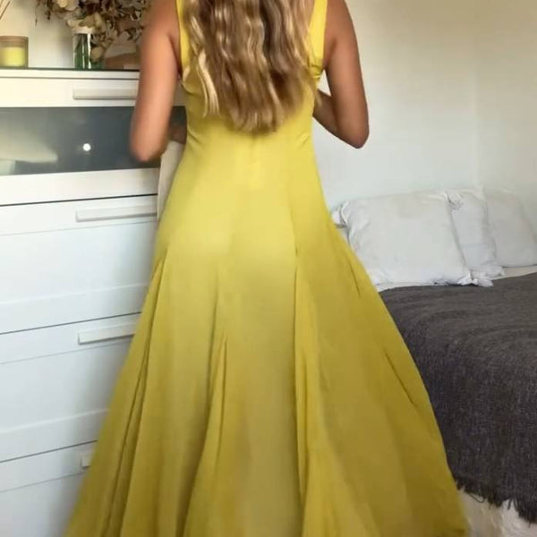 Solmaz - שמלת מקסי קז'ואל עם רצועות