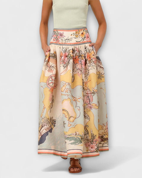 חצאית מיני א-ליין וינטג' אלגנטית