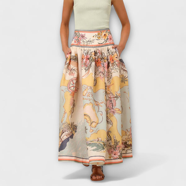 חצאית מיני א-ליין וינטג' אלגנטית