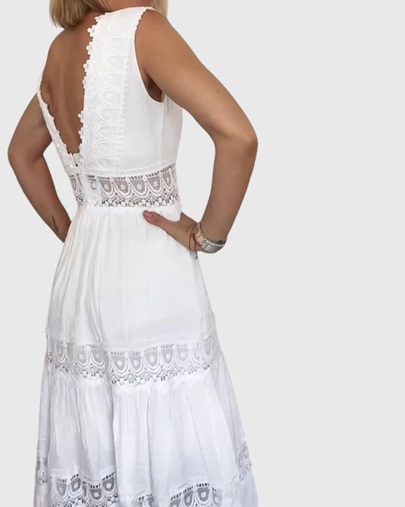 שמלות תחרה עם מחשוף בצורת V (כמעט אזל מהמלאי)