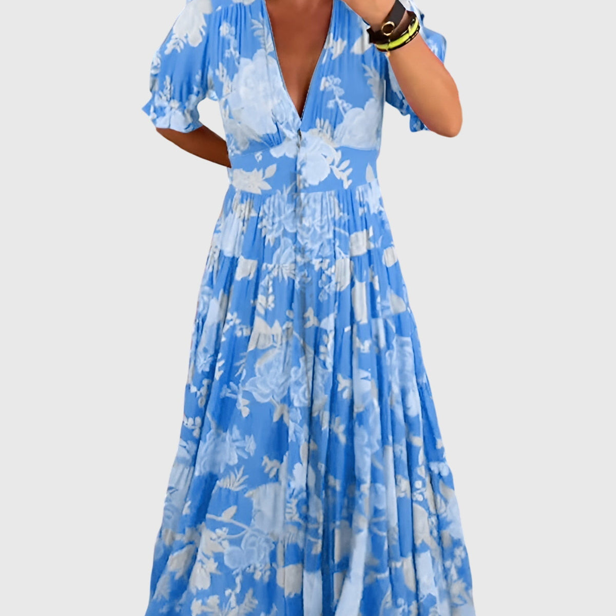 דורס | שמלת פרחים קיץ עם Elegance Pratica