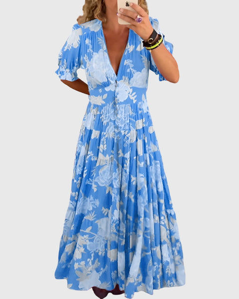 דורס | שמלת פרחים קיץ עם Elegance Pratica