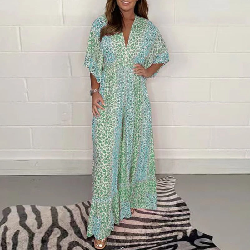 Anthea - אוברול אלגנטי עם מחשוף V ומותניים גבוהים