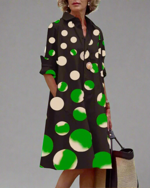 Kate - שמלת קז'ואל מודפסת מסוגננת