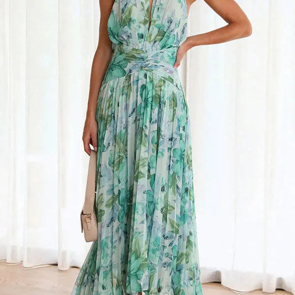 Monyca - שמלת מידי אלגנטית עם קפלים ופרזנטים