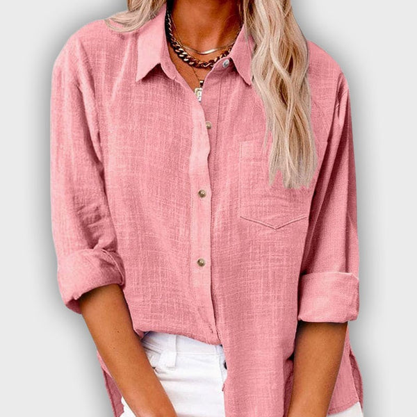 חולצת לייקרה לנשים עם שרוולים ארוכים בצבע כחול כהה