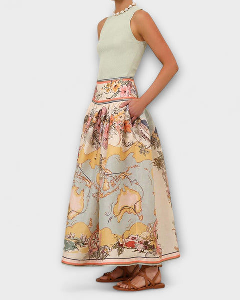 חצאית מיני א-ליין וינטג' אלגנטית