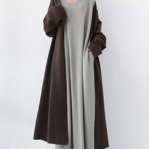 Eudora - שמלת וי-נק אלגנטית ליום יום