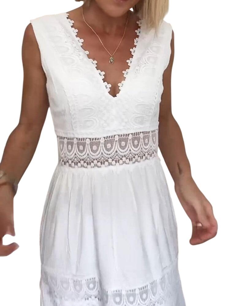 קלרה – שמלת מקסי אלגנטית מתחרה עם צווארון וי