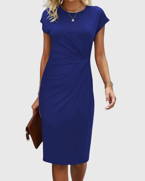 שמלת ערב קצרה עם שרוולים קצרים