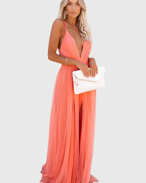 שמלת מקסי טול ללא שרוולים