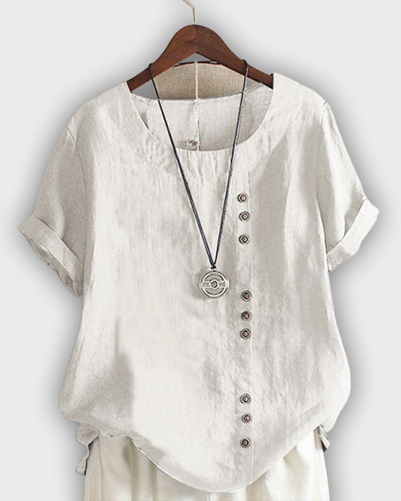 חולצה אלגנטית לנשים עם שרוולים קצרים