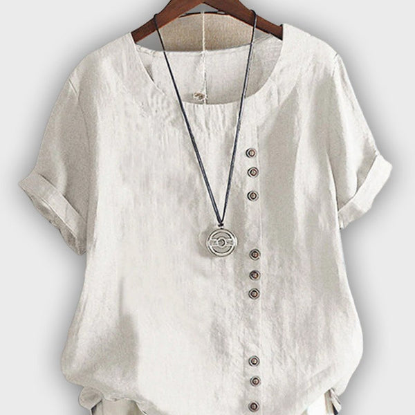 חולצה אלגנטית לנשים עם שרוולים קצרים