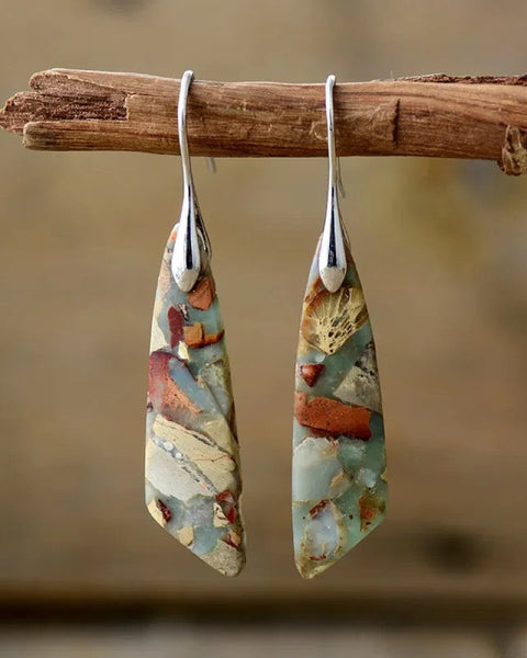 עגילים רטרו יוקרתיים מעוטרים באבנים זוהרות