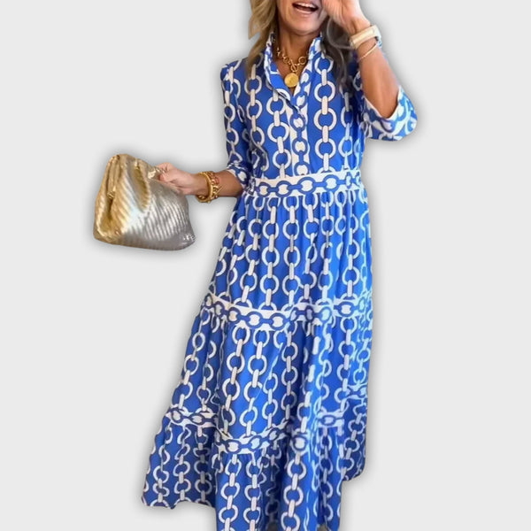 שמלת מידי עם דוגמת שרשרת