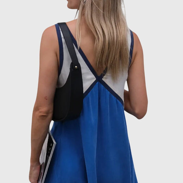 שמלת בוהו קיץ עם צווארון V